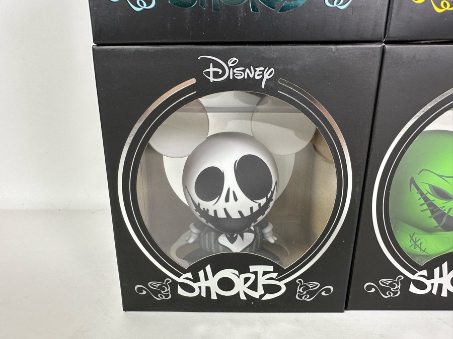Disney Shorts Vinyl Collectible Toy Art By Francisco Herrera With Pair Of Tim Burton's The Nightmare Before Christmas, 4 Items [Photo 2]