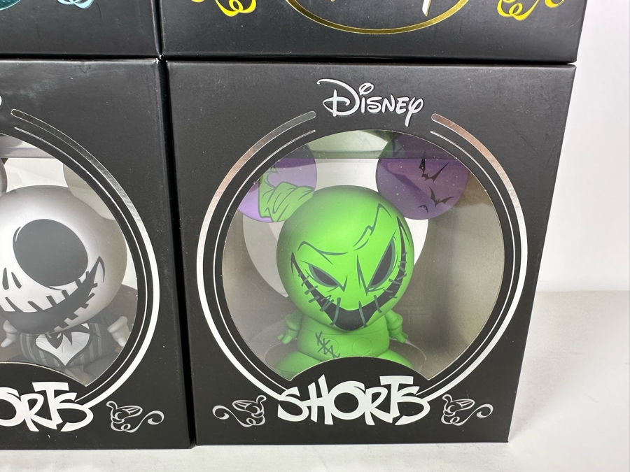 Disney Shorts Vinyl Collectible Toy Art By Francisco Herrera With Pair Of Tim Burton's The Nightmare Before Christmas, 4 Items [Photo 3]
