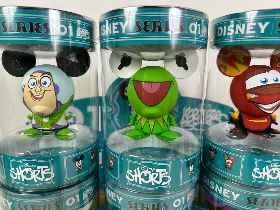 Complete Set Of Six Disney Shorts Series 01 Vinyl Collectible Toy Art By Francisco Herrera With Store Merchandiser [Photo 6]