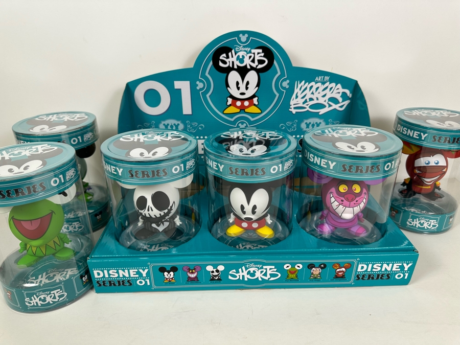 Complete Set Of Six Disney Shorts Series 01 Vinyl Collectible Toy Art By Francisco Herrera With Store Merchandiser [Photo 11]