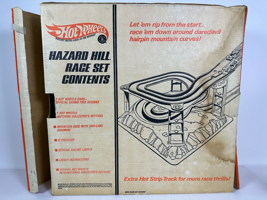 Vintage 1969 Mattel Hot Wheels Hazard Hill Race Set With Two Redline Hot Wheel Cars (Chaparral 2G) And Original Box And Instructions [Photo 10]