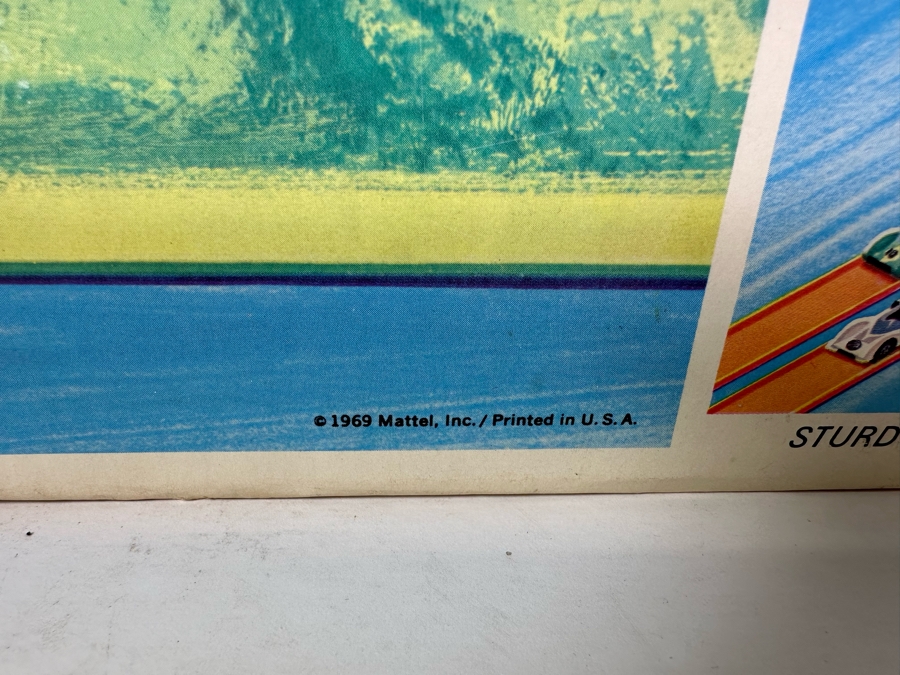 Vintage 1969 Mattel Hot Wheels Hazard Hill Race Set With Two Redline Hot Wheel Cars (Chaparral 2G) And Original Box And Instructions [Photo 3]