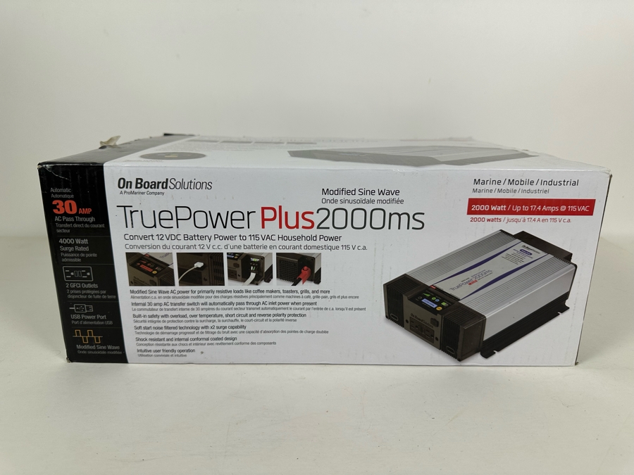 On Board Solutions True Power Plus 2000ms Convert 12VDC Battery Power To 115VAC Household Power [Photo 4]