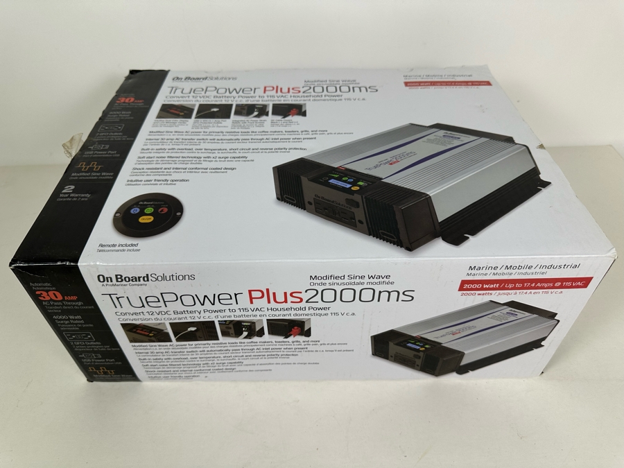 On Board Solutions True Power Plus 2000ms Convert 12VDC Battery Power To 115VAC Household Power [Photo 2]