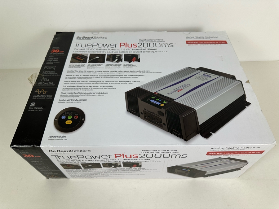On Board Solutions True Power Plus 2000ms Convert 12VDC Battery Power To 115VAC Household Power [Photo 3]