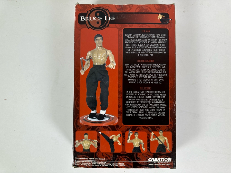 Vintage Bruce Lee Action Figure Toy By Creation Entertainment 1999 13H [Photo 8]