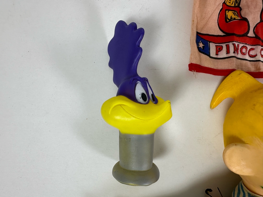 Vintage Hand Puppets: 1966 Batman, Walt Disney's Pinocchio, Dennis The Menace & (3) Looney Tunes Heads [Photo 12]