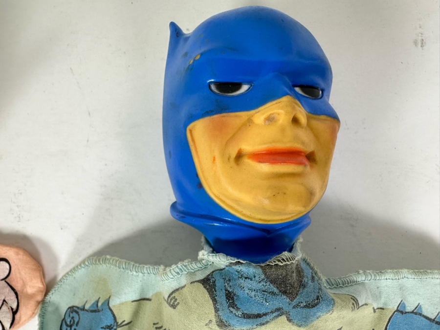 Vintage Hand Puppets: 1966 Batman, Walt Disney's Pinocchio, Dennis The Menace & (3) Looney Tunes Heads [Photo 4]