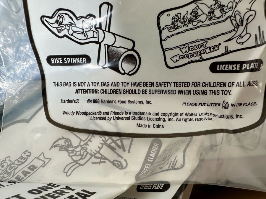 Woody Woodpecker Carl's Jr. / Hardee's Happy / Kid's Meal Toys Project Box With Prototype Toy Samples Cool Kids Designed By The CDM Company 1998 [Photo 20]