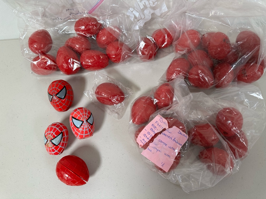Marvel's Spider-Man Antenna Balls Carl's Jr. / Hardee's Happy / Kid's Meal Toys Project Box With Prototype Toy Samples (Some Hand Painted) Cool Kids Designed By The CDM Company 2002 - See Photos For Additional Sealed Spider-Man Antenna Balls [Photo 17]