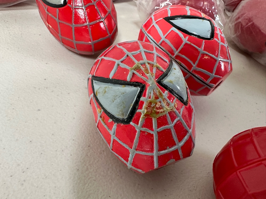 Marvel's Spider-Man Antenna Balls Carl's Jr. / Hardee's Happy / Kid's Meal Toys Project Box With Prototype Toy Samples (Some Hand Painted) Cool Kids Designed By The CDM Company 2002 - See Photos For Additional Sealed Spider-Man Antenna Balls [Photo 5]