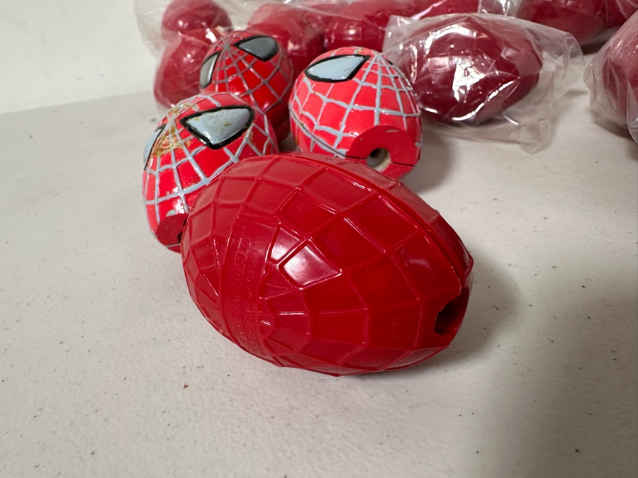Marvel's Spider-Man Antenna Balls Carl's Jr. / Hardee's Happy / Kid's Meal Toys Project Box With Prototype Toy Samples (Some Hand Painted) Cool Kids Designed By The CDM Company 2002 - See Photos For Additional Sealed Spider-Man Antenna Balls [Photo 9]
