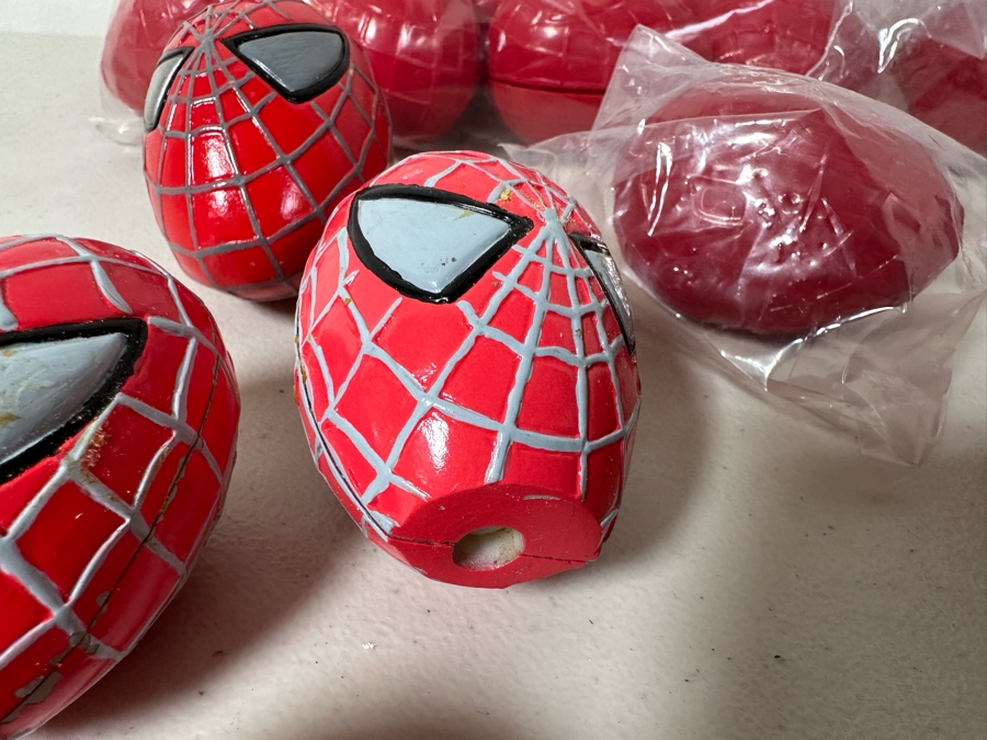 Marvel's Spider-Man Antenna Balls Carl's Jr. / Hardee's Happy / Kid's Meal Toys Project Box With Prototype Toy Samples (Some Hand Painted) Cool Kids Designed By The CDM Company 2002 - See Photos For Additional Sealed Spider-Man Antenna Balls [Photo 6]