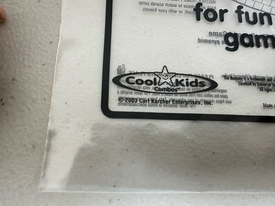 The Mummy The Animated TV Series Carl's Jr. / Hardee's Happy / Kid's Meal Toys Project Box With Prototype Toy Samples Cool Kids Designed By The CDM Company 2003 [Photo 10]