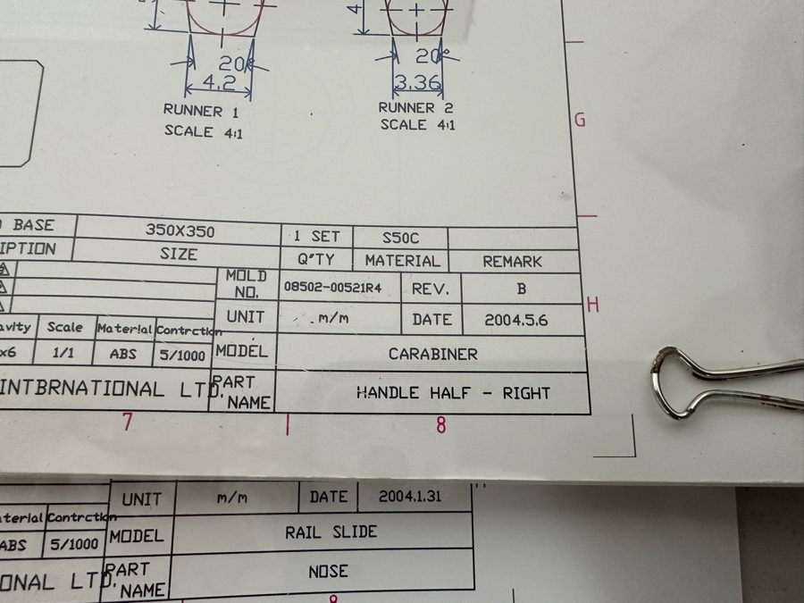 The X Games Bic Carabiner Ball Pen / X Games Helmet Pencil Sharpener & X Games Espn Finger Tech Deck Style Skateboards Designed By The CDM Company 2004 [Photo 14]