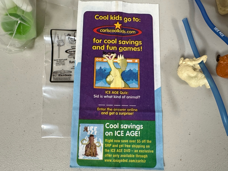 Ice Age Movie Carl's Jr. / Hardee's Happy / Kid's Meal Toys Project Box With Prototype Toy Samples Cool Kids Designed By The CDM Company 2003 [Photo 28]
