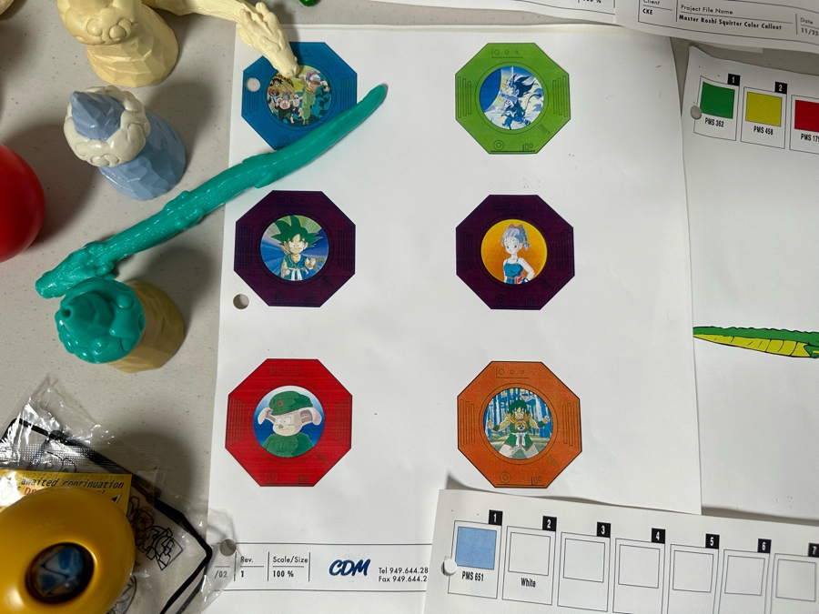 Dragon Ball Carl's Jr. / Hardee's Happy / Kid's Meal Toys Project Box With Prototype Toy Samples Cool Kids Designed By The CDM Company 2003 [Photo 9]