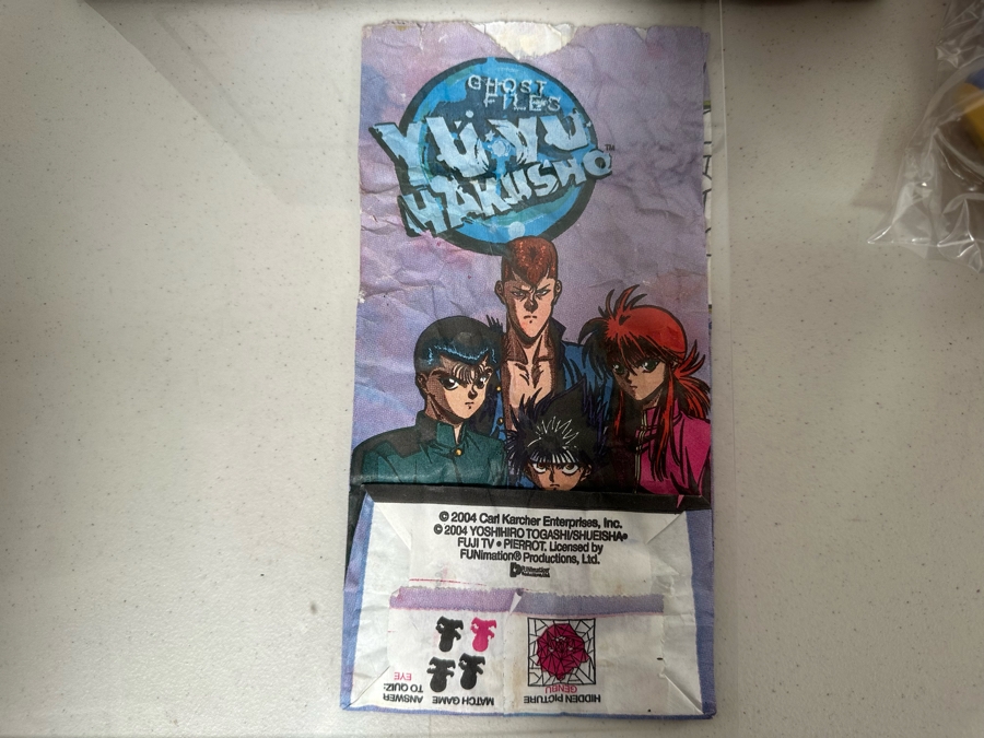 YuYu Hakusho Japanese Manga Series Ghost Files Carl's Jr. / Hardee's Happy / Kid's Meal Toys Project Box With Prototype Toy Samples Cool Kids Designed By The CDM Company 2004 [Photo 21]