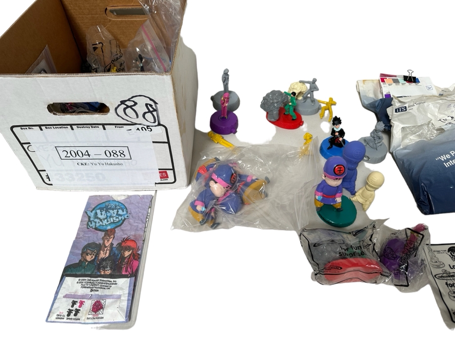 YuYu Hakusho Japanese Manga Series Ghost Files Carl's Jr. / Hardee's Happy / Kid's Meal Toys Project Box With Prototype Toy Samples Cool Kids Designed By The CDM Company 2004 [Photo 1]