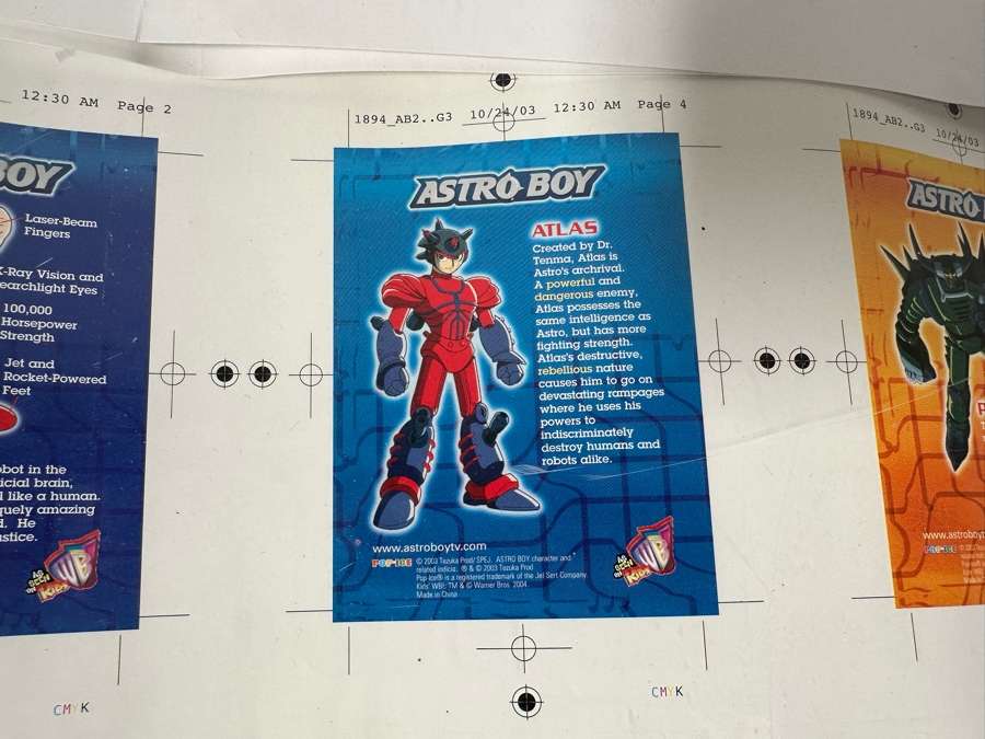 Astro Boy Carl's Jr. / Hardee's Happy / Kid's Meal Toys Project Box With Prototype Toy Samples Cool Kids Designed By The CDM Company 2004 [Photo 17]