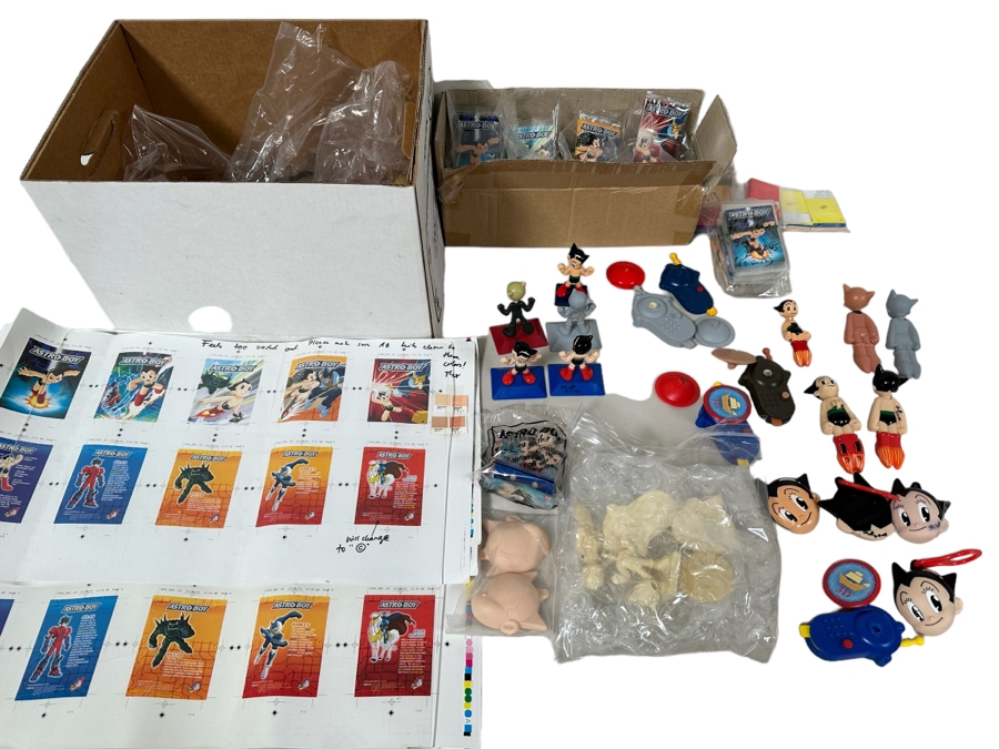 Astro Boy Carl's Jr. / Hardee's Happy / Kid's Meal Toys Project Box With Prototype Toy Samples Cool Kids Designed By The CDM Company 2004