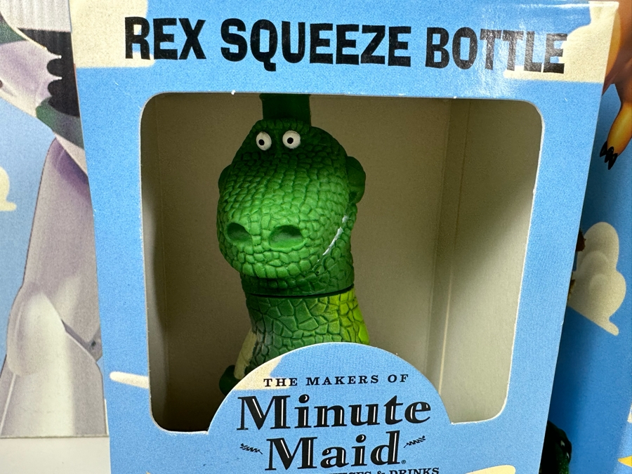 Disney's Toy Story Minute Maid Mail-In Offer Cardboard Promotional Store Poster 36 X 24 With Rex & Woody Squeeze Bottles [Photo 3]