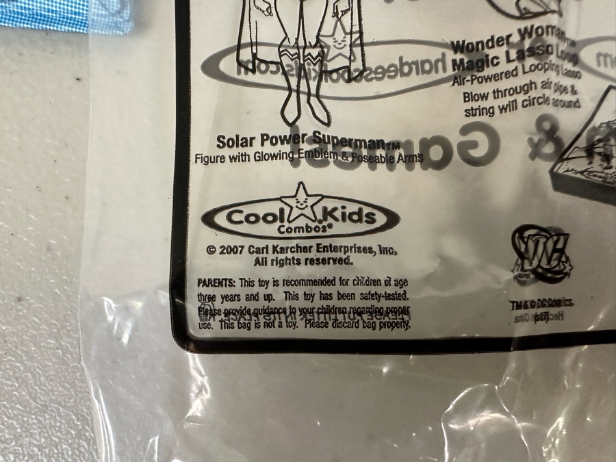 Justice League Unlimited Season Two Superman / Wonder Woman Carl's Jr. / Hardee's Happy / Kid's Meal Toys Project Box With Prototype Toy Samples Cool Kids Designed By The CDM Company 2007 [Photo 16]