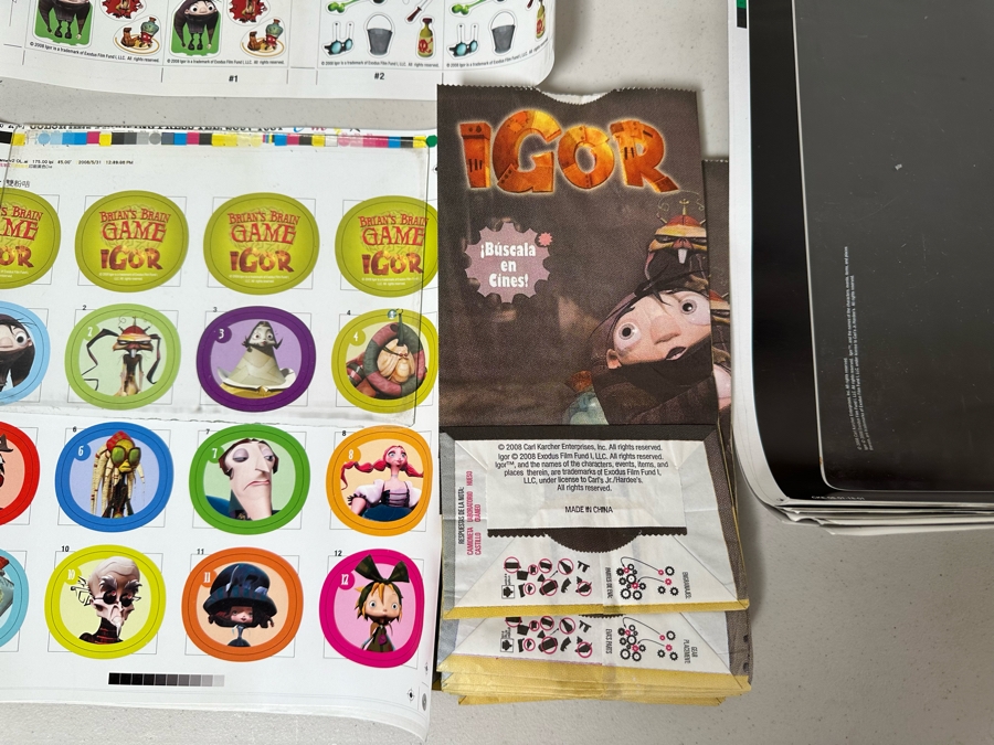 Igor Movie Carl's Jr. / Hardee's Happy / Kid's Meal Toys Project Box With Prototype Toy Samples Cool Kids Designed By The CDM Company 2008 [Photo 9]