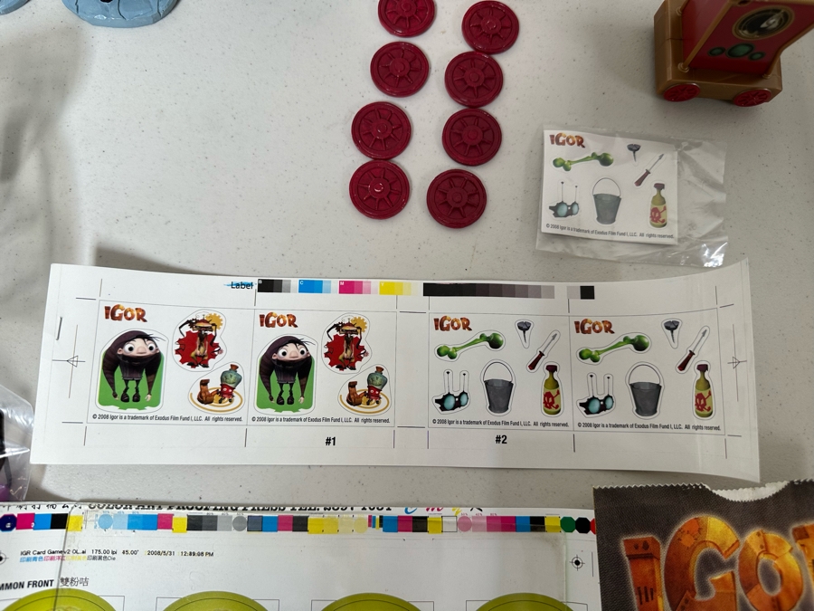 Igor Movie Carl's Jr. / Hardee's Happy / Kid's Meal Toys Project Box With Prototype Toy Samples Cool Kids Designed By The CDM Company 2008 [Photo 5]