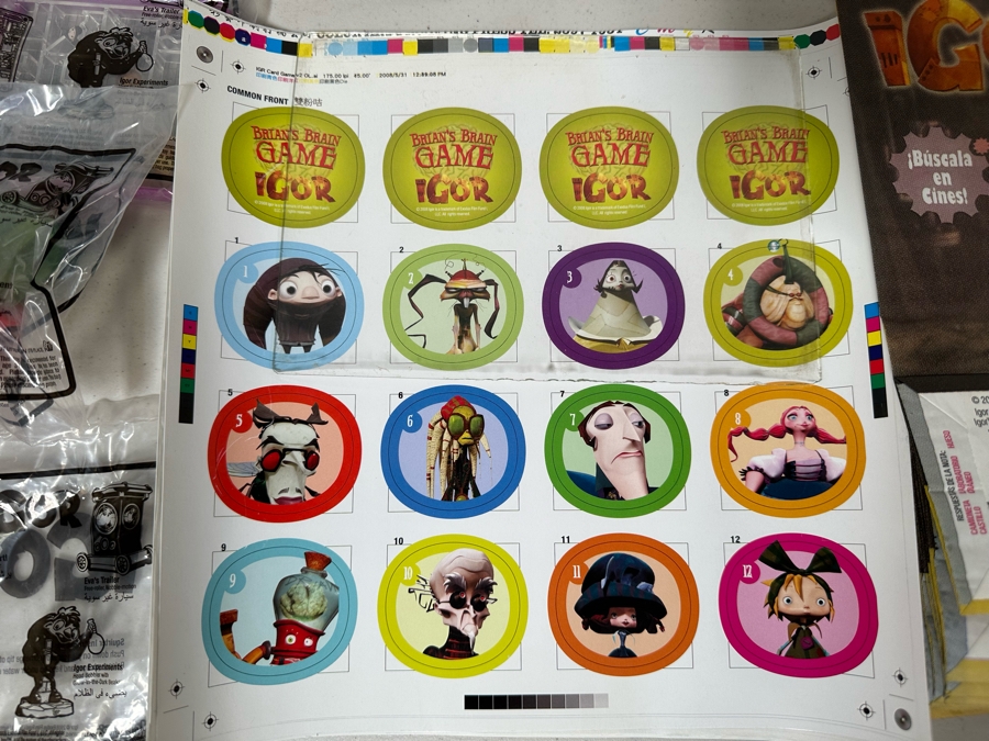 Igor Movie Carl's Jr. / Hardee's Happy / Kid's Meal Toys Project Box With Prototype Toy Samples Cool Kids Designed By The CDM Company 2008 [Photo 10]