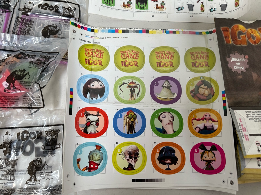 Igor Movie Carl's Jr. / Hardee's Happy / Kid's Meal Toys Project Box With Prototype Toy Samples Cool Kids Designed By The CDM Company 2008 [Photo 6]