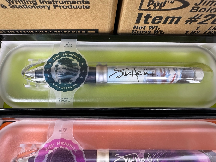 Jimi Hendrix Limited Edition Collectible Pod Pens: Purple Haze, Star Spangled Banner, Bold As Love - 12 Pens Total [Photo 5]
