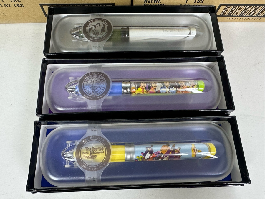 The Beatles Limited Edition Collectible Pod Pens: Yellow Submarine, Sgt. Pepper's Lonely Hearts Club Band, White Album - 12 Pens Total [Photo 2]