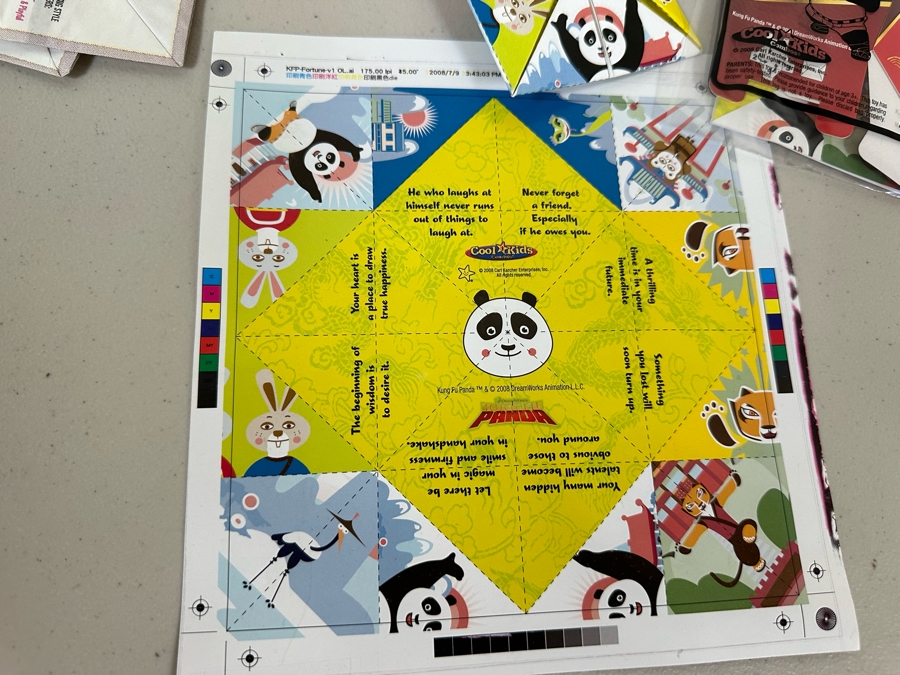 DreamWorks Kung Fu Panda Movie Carl's Jr. / Hardee's Happy / Kid's Meal Toys Project Box With Prototype Toy Samples Cool Kids Designed By The CDM Company 2008 [Photo 11]