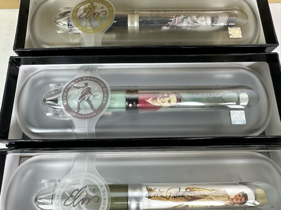 Elvis Presley Limited Edition Collectible Pod Pens: Early Years, In The Army, Gold - 12 Pens Total [Photo 4]