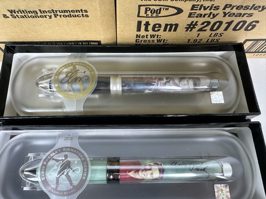 Elvis Presley Limited Edition Collectible Pod Pens: Early Years, In The Army, Gold - 12 Pens Total [Photo 5]