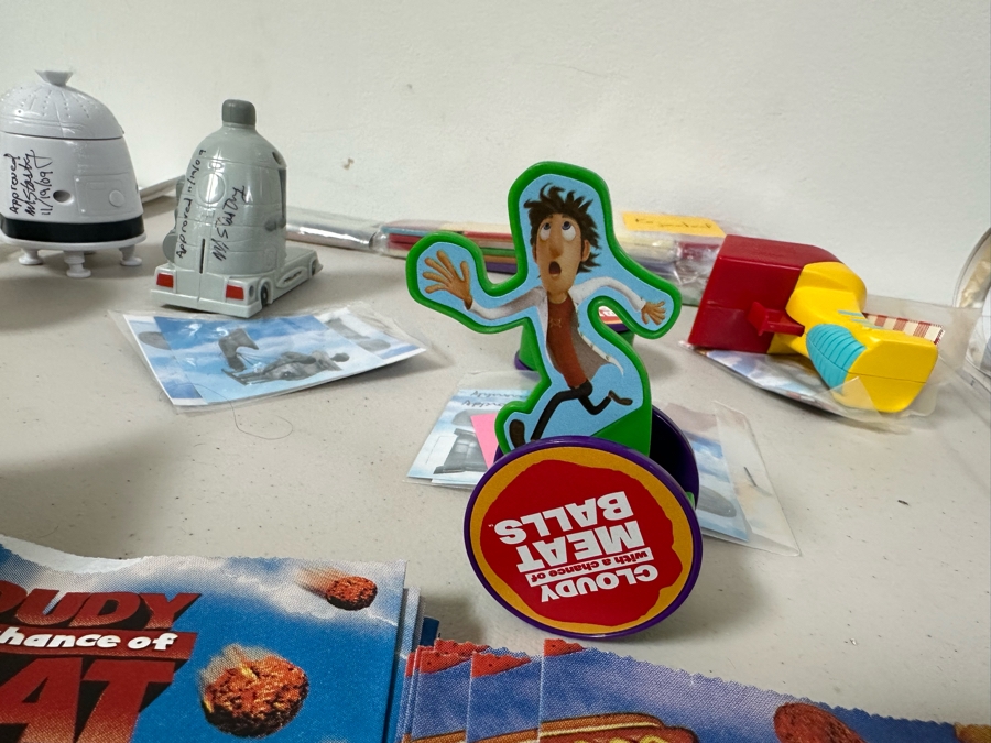 Cloudy With A Chance Of Meatballs Movie Carl's Jr. / Hardee's Happy / Kid's Meal Toys Project Box With Prototype Toy Samples Cool Kids Designed By The CDM Company 2010 [Photo 14]