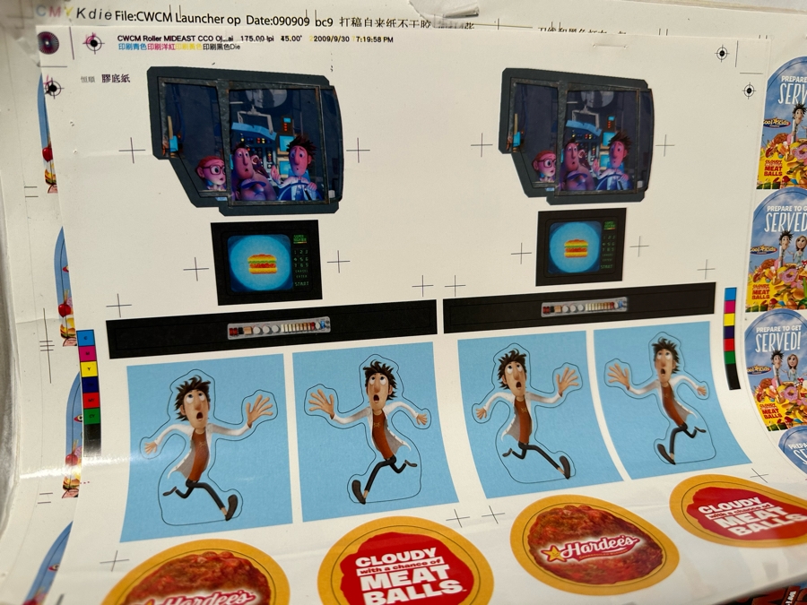 Cloudy With A Chance Of Meatballs Movie Carl's Jr. / Hardee's Happy / Kid's Meal Toys Project Box With Prototype Toy Samples Cool Kids Designed By The CDM Company 2010 [Photo 12]