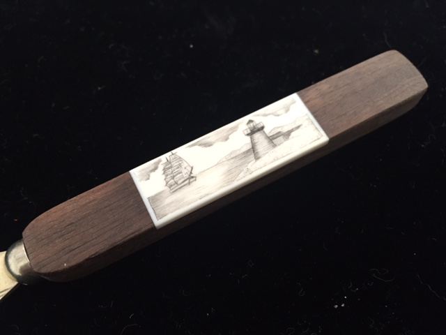 Fossil Ivory Scrimshaw Letter Opener [Photo 2]