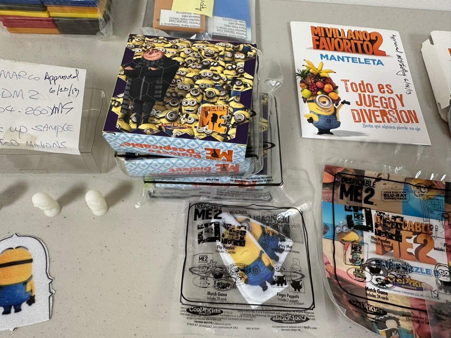 Despicable Me 2 Minions Movie Carl's Jr. / Hardee's Happy / Kid's Meal Toys Project Box With Prototype Toy Samples Cool Kids Designed By The CDM Company 2012 [Photo 14]
