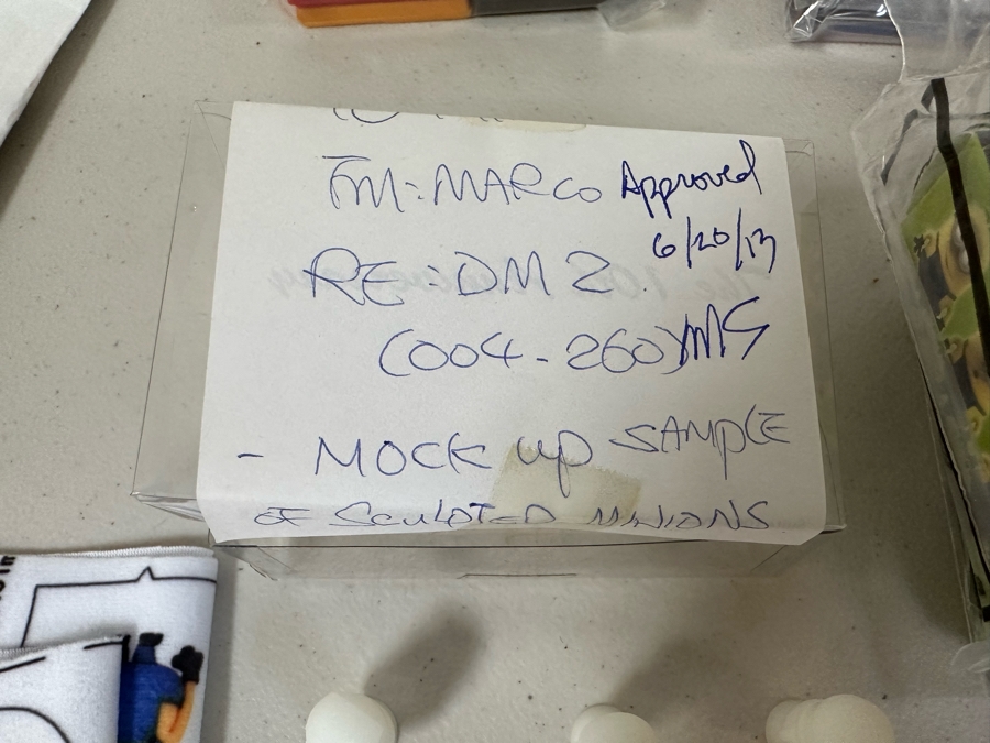 Despicable Me 2 Minions Movie Carl's Jr. / Hardee's Happy / Kid's Meal Toys Project Box With Prototype Toy Samples Cool Kids Designed By The CDM Company 2012 [Photo 11]