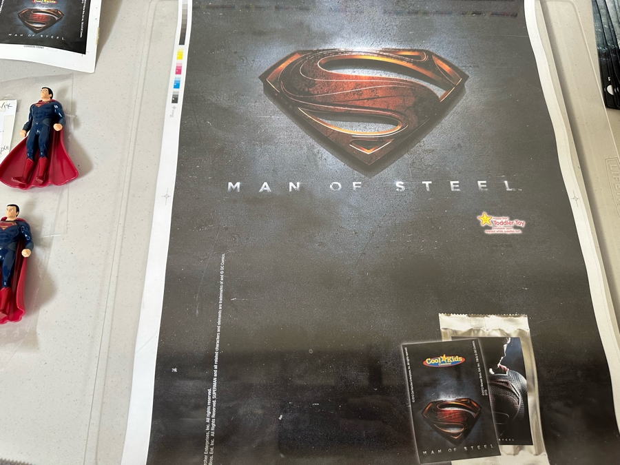 Man Of Steel Superman Movie Carl's Jr. / Hardee's Happy / Kid's Meal Toys Project Box With Prototype Toy Samples Cool Kids Designed By The CDM Company 2013 [Photo 8]