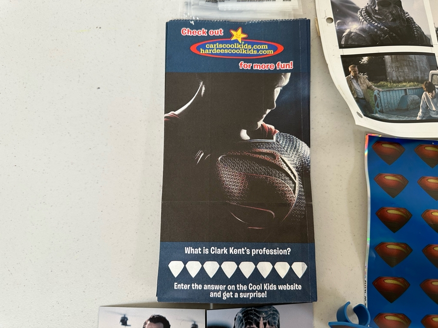Man Of Steel Superman Movie Carl's Jr. / Hardee's Happy / Kid's Meal Toys Project Box With Prototype Toy Samples Cool Kids Designed By The CDM Company 2013 [Photo 19]