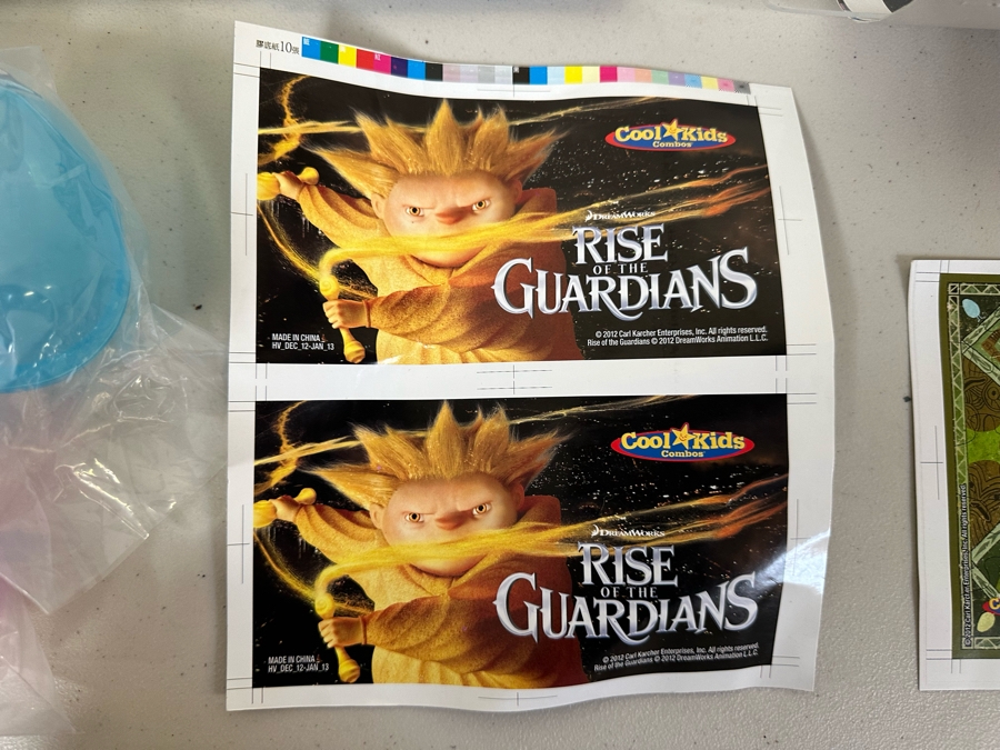 DreamWorks Rise Of The Guardians Movie Carl's Jr. / Hardee's Happy / Kid's Meal Toys Project Box With Prototype Toy Samples Cool Kids Designed By The CDM Company 2012 [Photo 6]