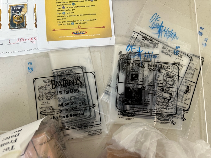 The Boxtrolls Movie Carl's Jr. / Hardee's Happy / Kid's Meal Toys Project Box With Prototype Toy Samples Cool Kids Designed By The CDM Company 2014 [Photo 14]