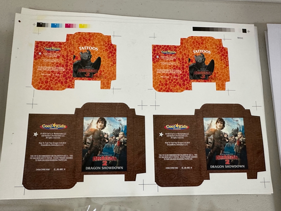 How To Train Your Dragon 2 Movie Carl's Jr. / Hardee's Happy / Kid's Meal Toys Project Box With Prototype Toy Samples Cool Kids Designed By The CDM Company 2014 [Photo 3]