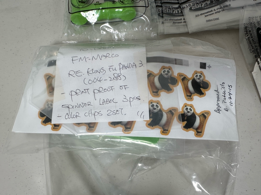 Kung Fu Panda 3 Movie Carl's Jr. / Hardee's Happy / Kid's Meal Toys Project Box With Prototype Toy Samples Cool Kids Designed By The CDM Company 2016 [Photo 4]