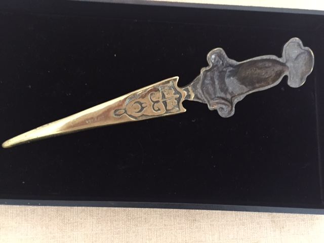Large English Brass Letter Opener England [Photo 2]