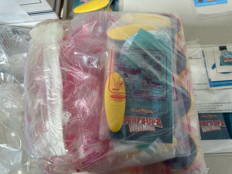 Surf's Up 2 Wave Mania Movie Carl's Jr. / Hardee's Happy / Kid's Meal Toys Project Box With Prototype Toy Samples Cool Kids Designed By The CDM Company 2017 [Photo 11]