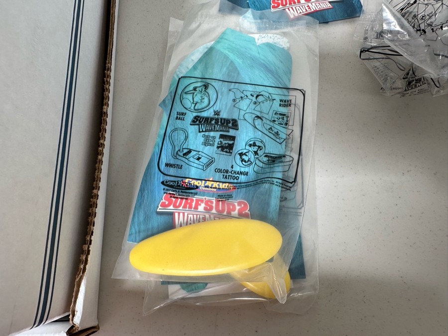 Surf's Up 2 Wave Mania Movie Carl's Jr. / Hardee's Happy / Kid's Meal Toys Project Box With Prototype Toy Samples Cool Kids Designed By The CDM Company 2017 [Photo 10]